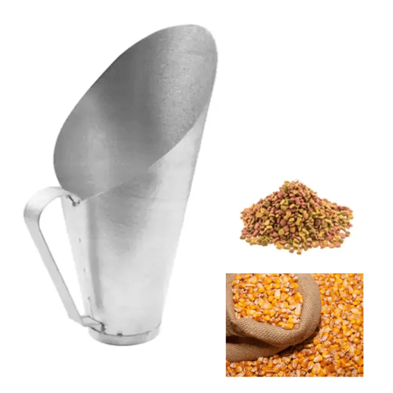 Concha Pegador De Graos Sementes Cereal Raçao Em Aço 1 Kg