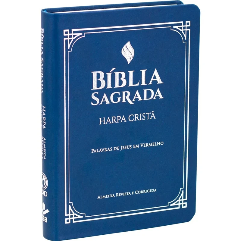 Bíblia Sagrada com Harpa Cristã | ARC | Letra Grande | Capa Luxo Azul