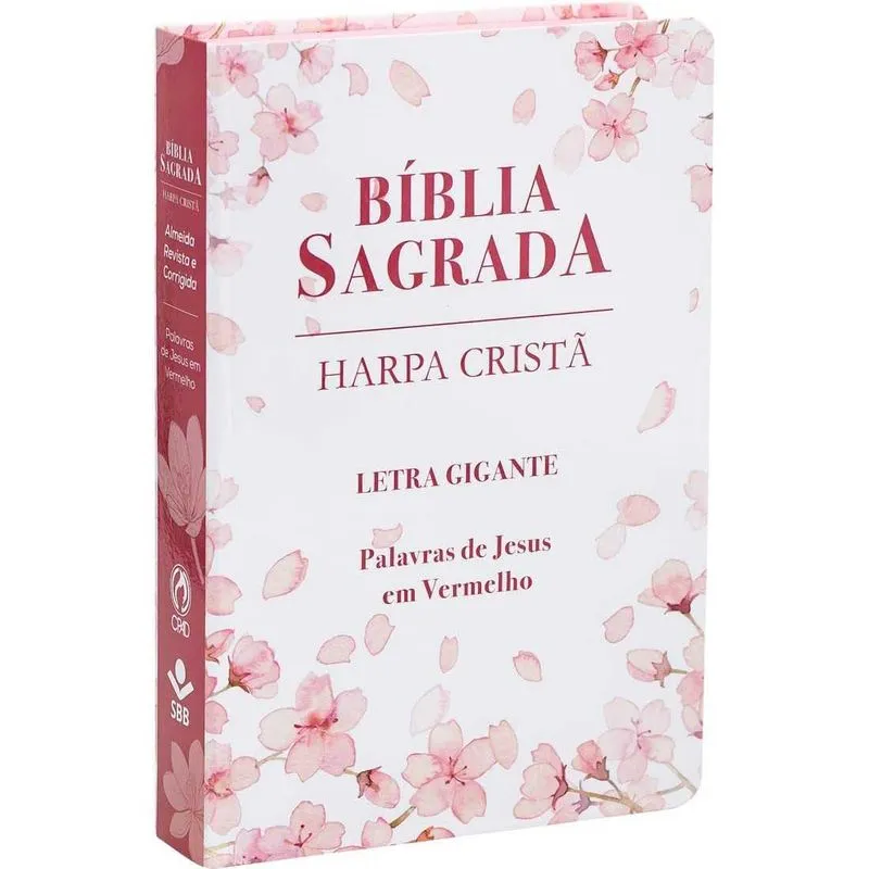Biblia Sagrada Com Harpa Crista Letra Gigante Cerejeira Sbb