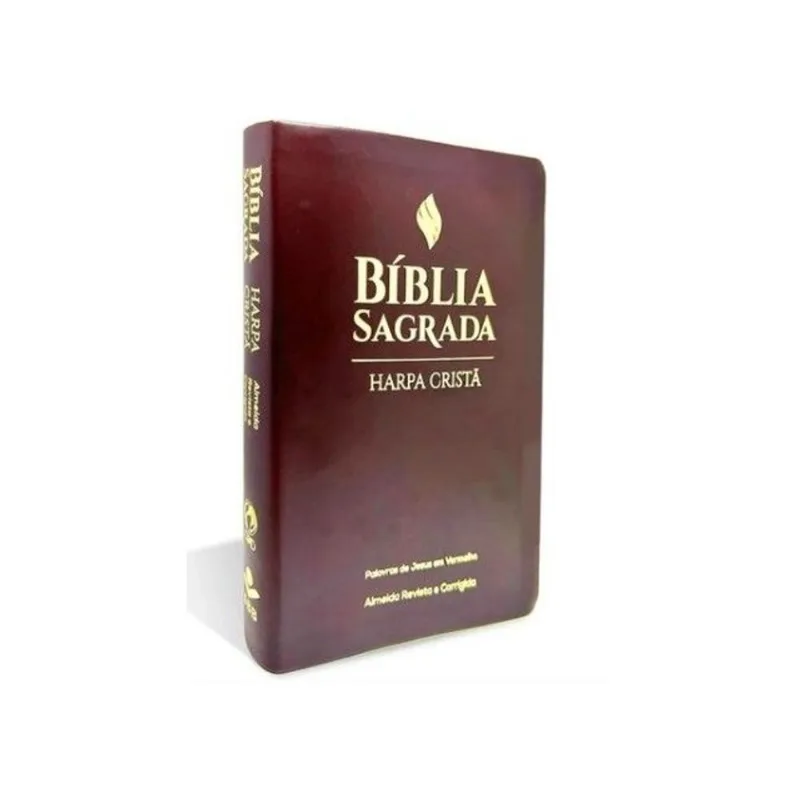 BIBLIA GRANDE HARPA CRISTA - SLIM - LUXO - MARROM