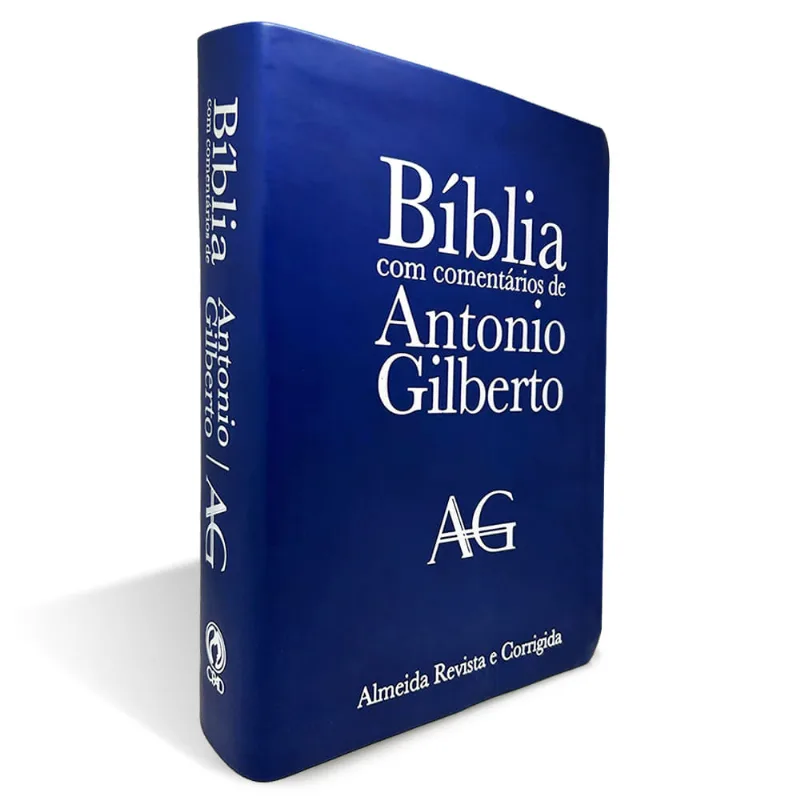 Bíblia com Comentários de Antonio Gilberto Grande Luxo Azul