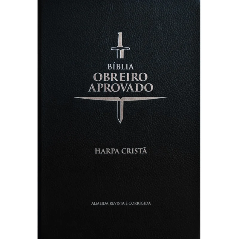 Bíblia do Obreiro Aprovado Média | ARC | Harpa Cristã | Capa Luxo Preta