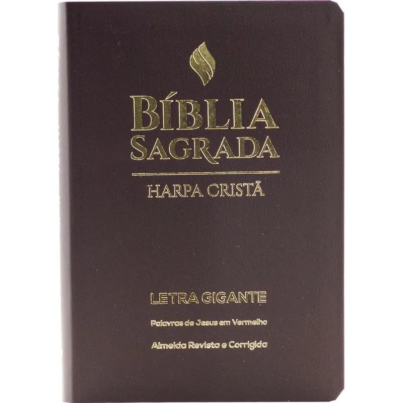 Biblia Sagrada Arc - Letra Grande - Harpa Cristã - Marrom - Sbb
