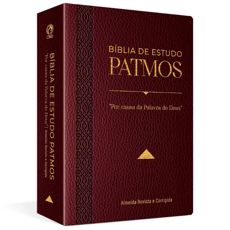 Bíblia de Estudo Patmos Grande Luxo Vinho