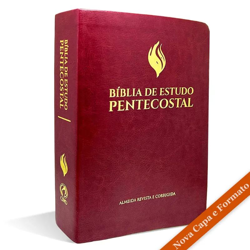 Bíblia de Estudo Pentecostal Luxo Média Vinho Bíblia De Estudo Pentecostal Média Luxo Vinho