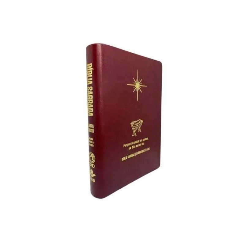 BÍBLIA GRANDE HARPA CRISTÃ ECONÔMICA - LETRA GRANDE - VINHO (NATAL)