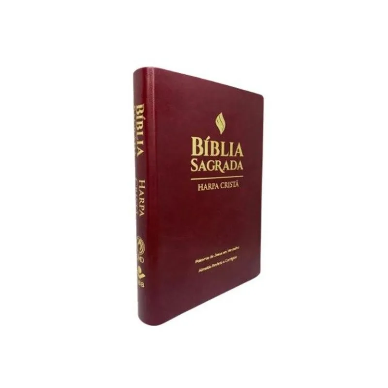 BÍBLIA GRANDE HARPA CRISTÃ ECONÔMICA - LETRA GRANDE - VINHO