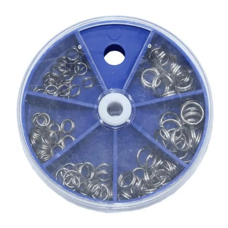 Kit 110 Argolas Isca Artificial Pesca Iron Ring Estojo