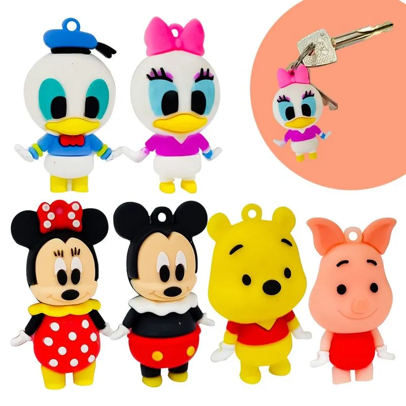 6 Pingentes para chaveiro mochilas bolsas personagens emborrachados pingente coloridos divertidos