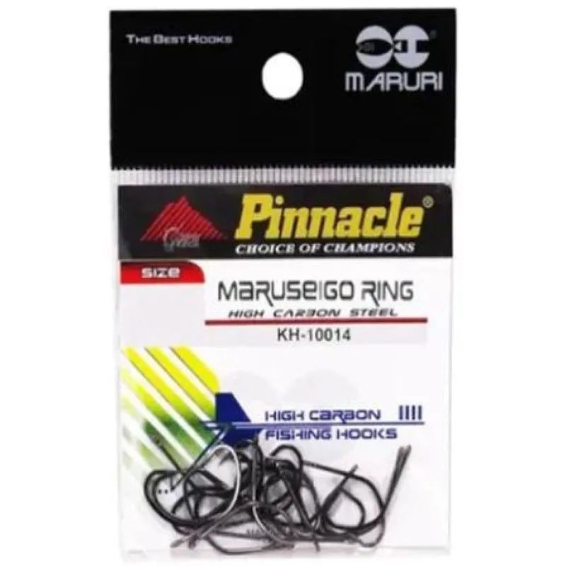 Kit C/10 Anzol Maruseigo Com Fisga Pinnacle Ring N-26 Afiado
