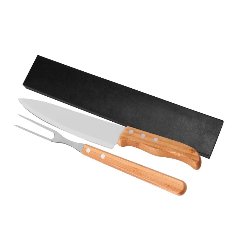 Conjunto De Garfo E Faca 8 Em Bambu Special Line - 2 Pçs Welf - Welf