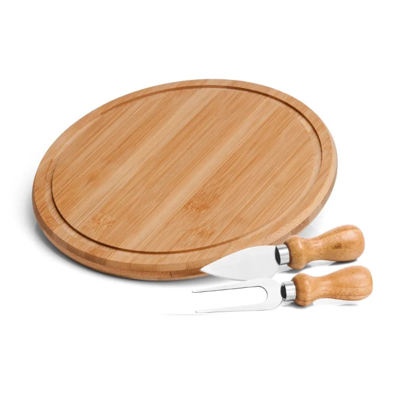 Conjunto Para Queijo Em Bambu/Inox - 3 Pçs Welf - Welf