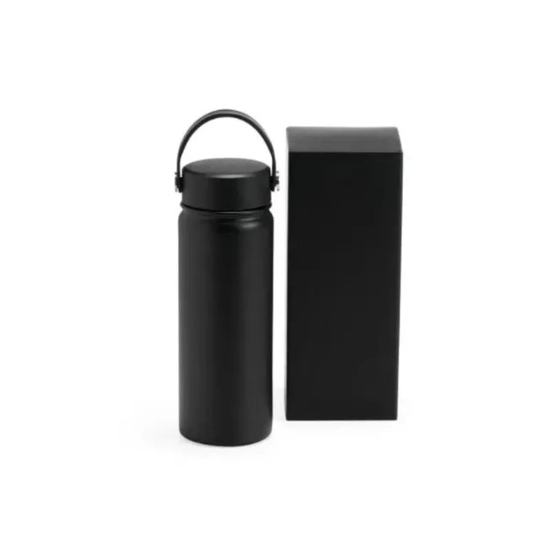 Garrafa Dupla Camada Na Cor Preta - 550 Ml