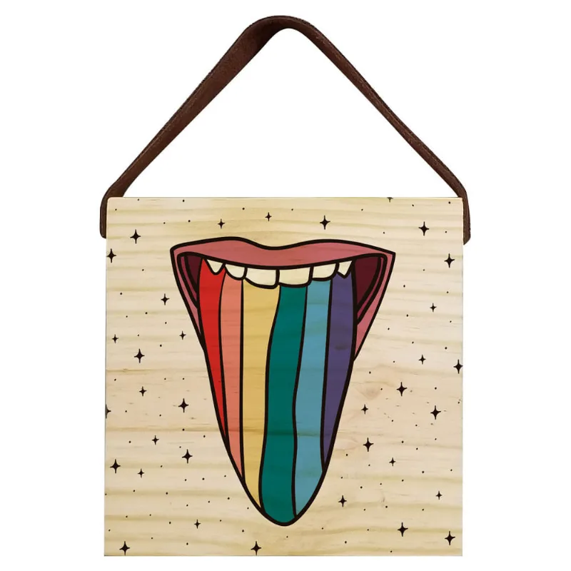 Quadro Voador 22X22 Boca Lgbt