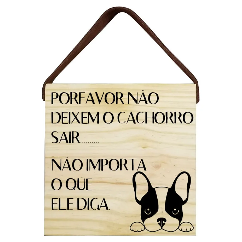 Quadro Voador 22X22 Por Favor Não Deixem O Cachorro Sair