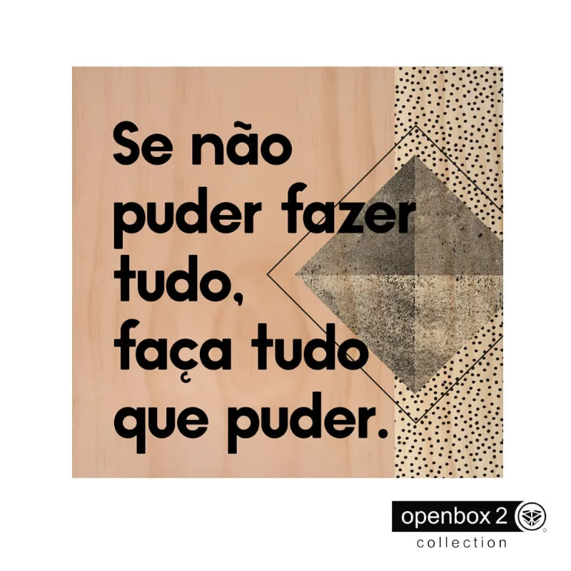 Quadro Wood Print 40X40 Se Não Puder Fazer