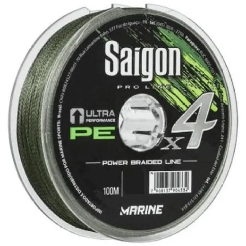 Linha Pesca Multifilamento Saigon 0,15mm 100m Suporta 6,8kg