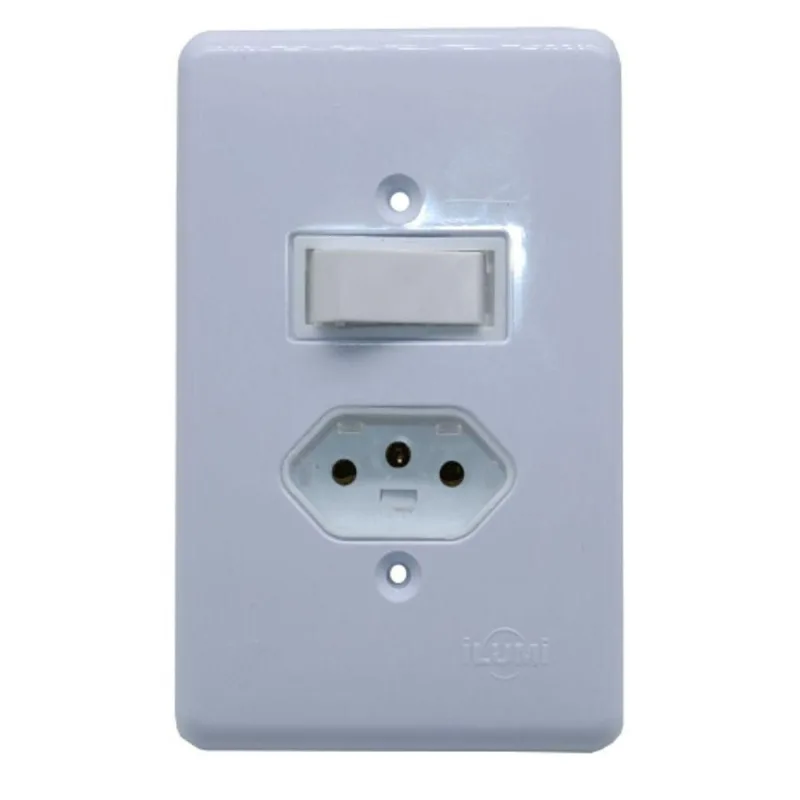 Conjunto 1 Interruptor Paralelo + 1 Tomada 3p Ilumi 20280