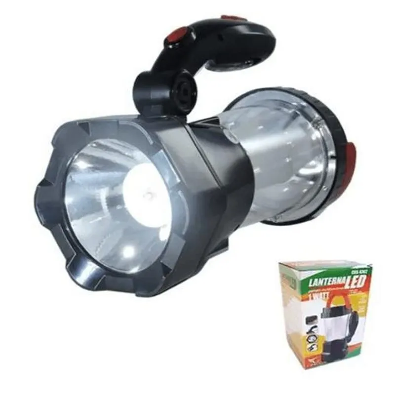 Lanterna Lampiao De Led Portatil Recarregavel Pesca Camping