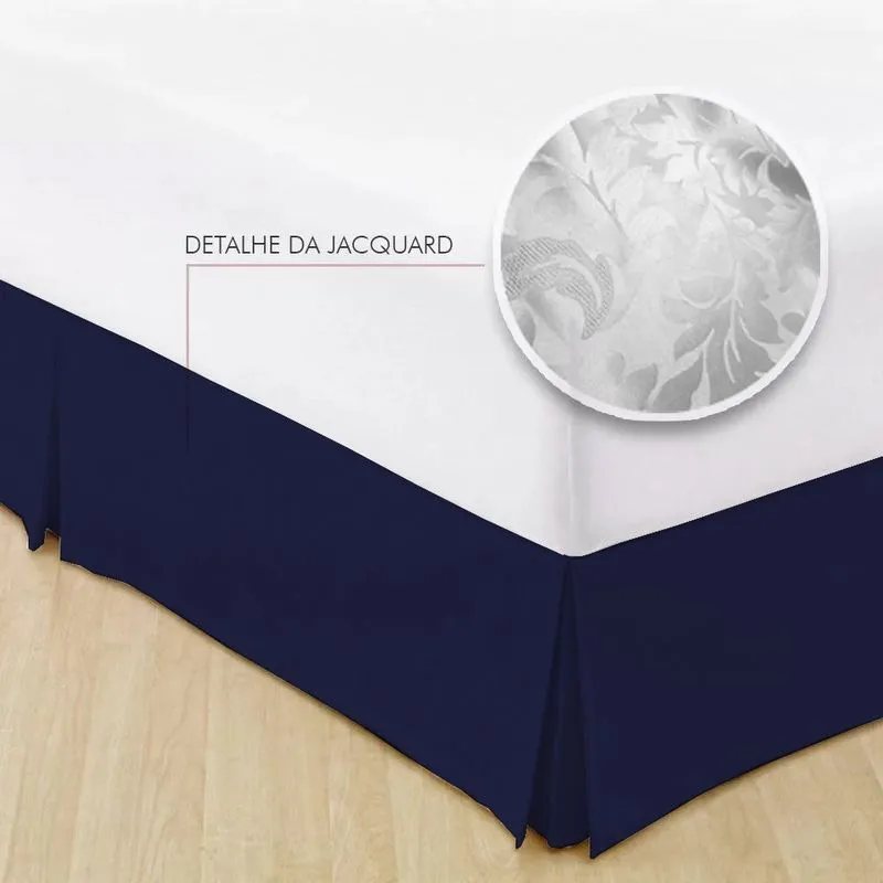 Saia Para Cama Box Solteiro Jacquard Admirare