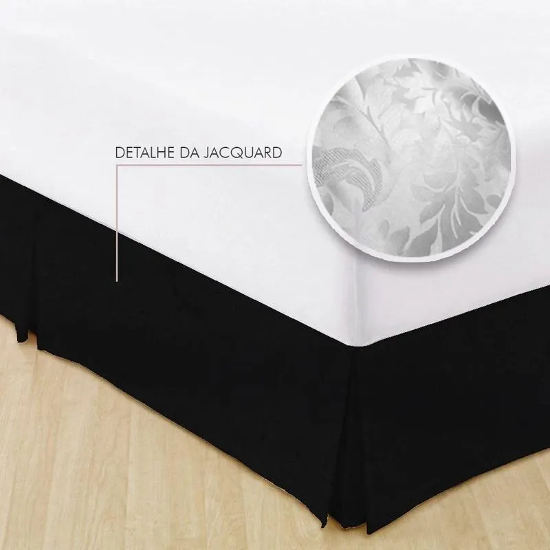Saia Para Cama Box Solteiro Jacquard Admirare