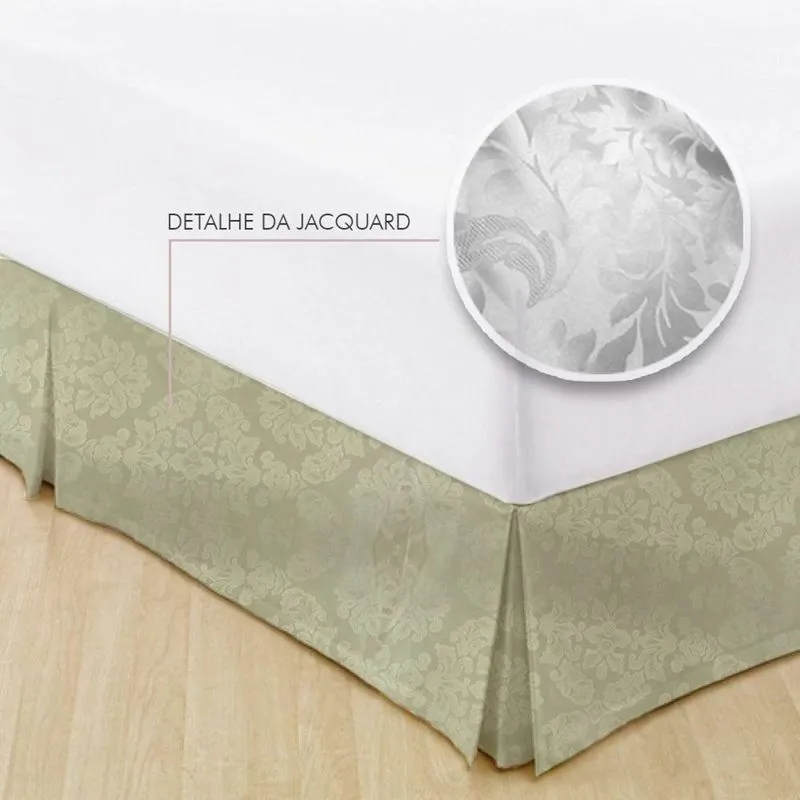 Saia Para Cama Box Casal Jacquard Admirare