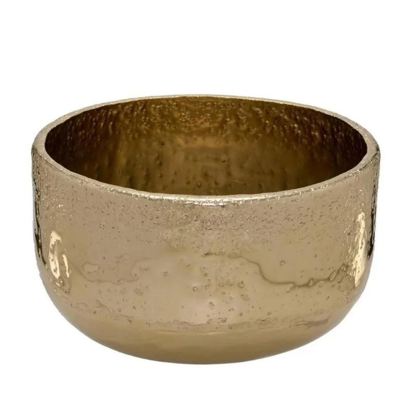 Cachepot Decorativo Metal Dourado