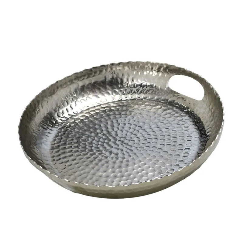 Bandeja de Metal 31cm Prateada