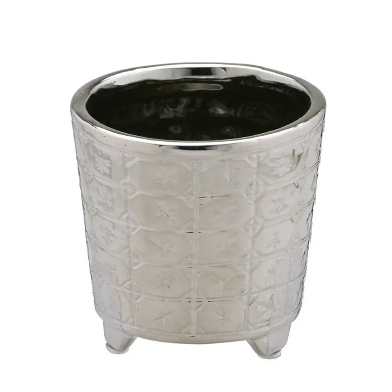 Vaso Decorativo de Cerâmica 10,5x10,5x10cm Mabruk
