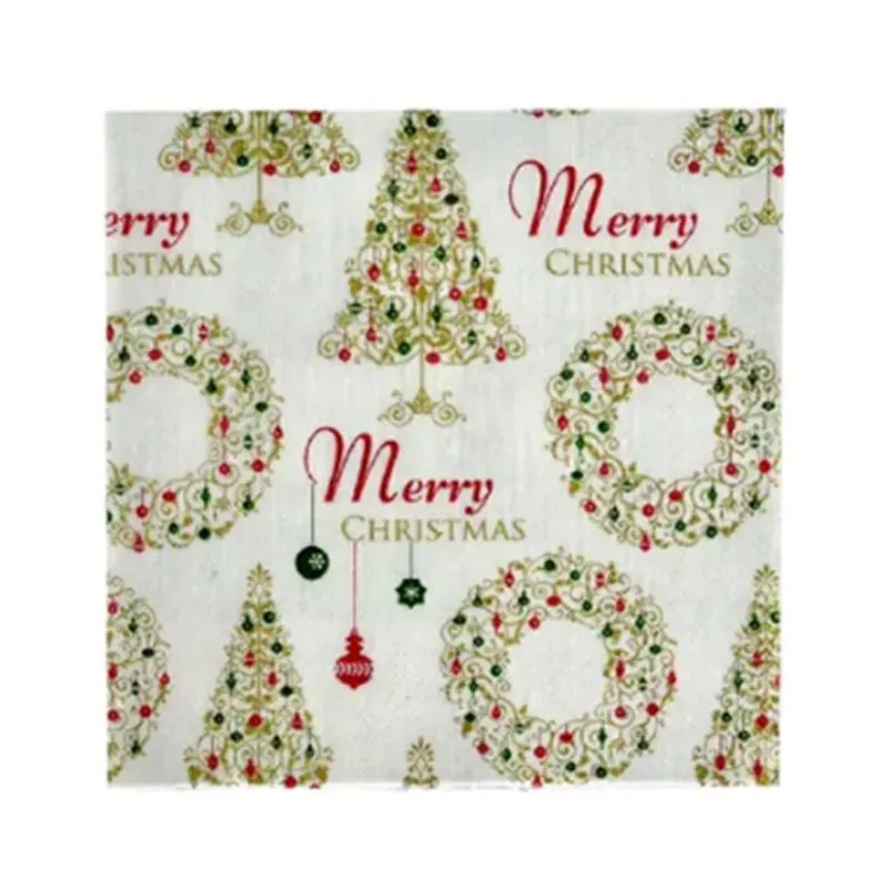 Guardanapo de Papel Natalino 33cm - Guirlandas Natalina Guardanapo de Papel Natalino 33cm Guirlandas Natalina