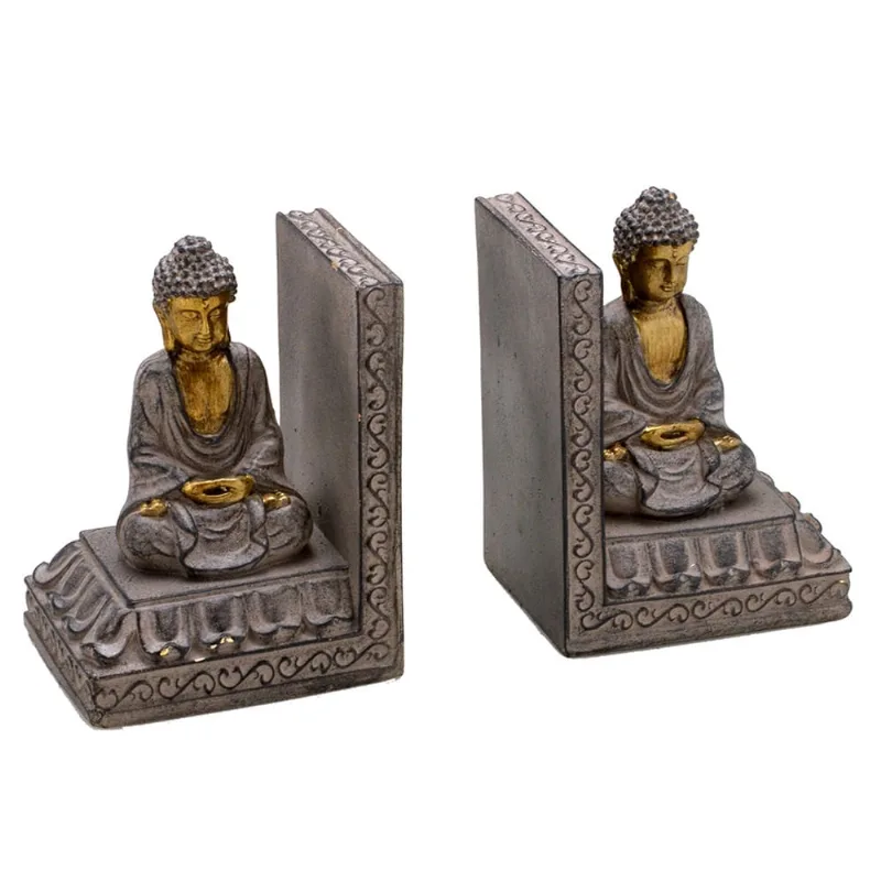 Escultura jogo porta livros buda decorativo