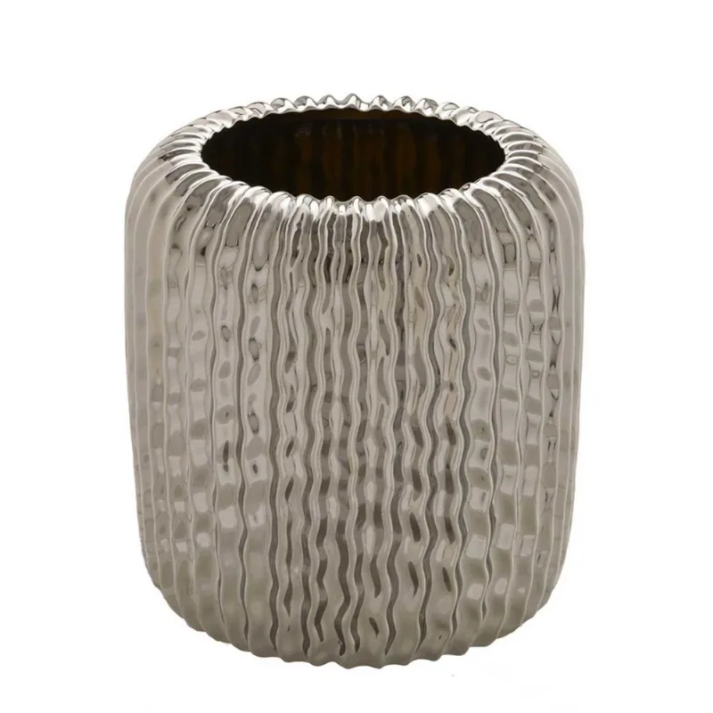 Vaso Decorativo de Cerâmica 21,5x21,5x21cm Mabruk - Mabruk