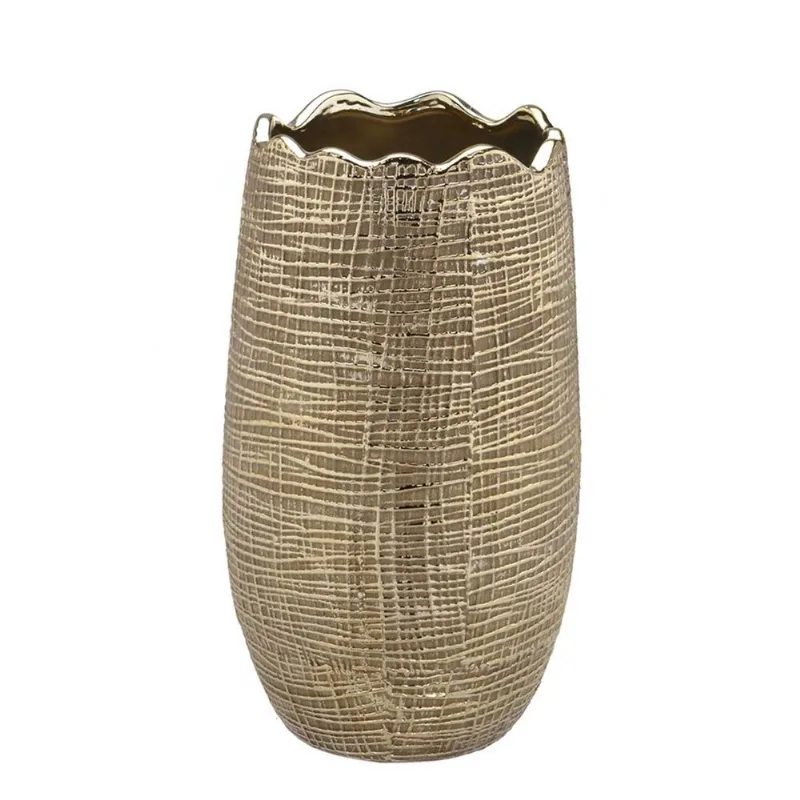 Vaso Decorativo de Cerâmica 17,5x17,5x31,5cm Mabruk - Mabruk