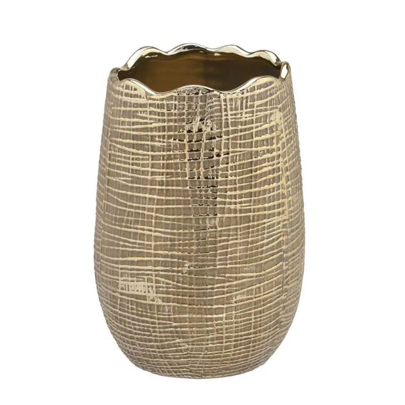Vaso Decorativo de Cerâmica 15,5x15,5x23cm Mabruk - Mabruk