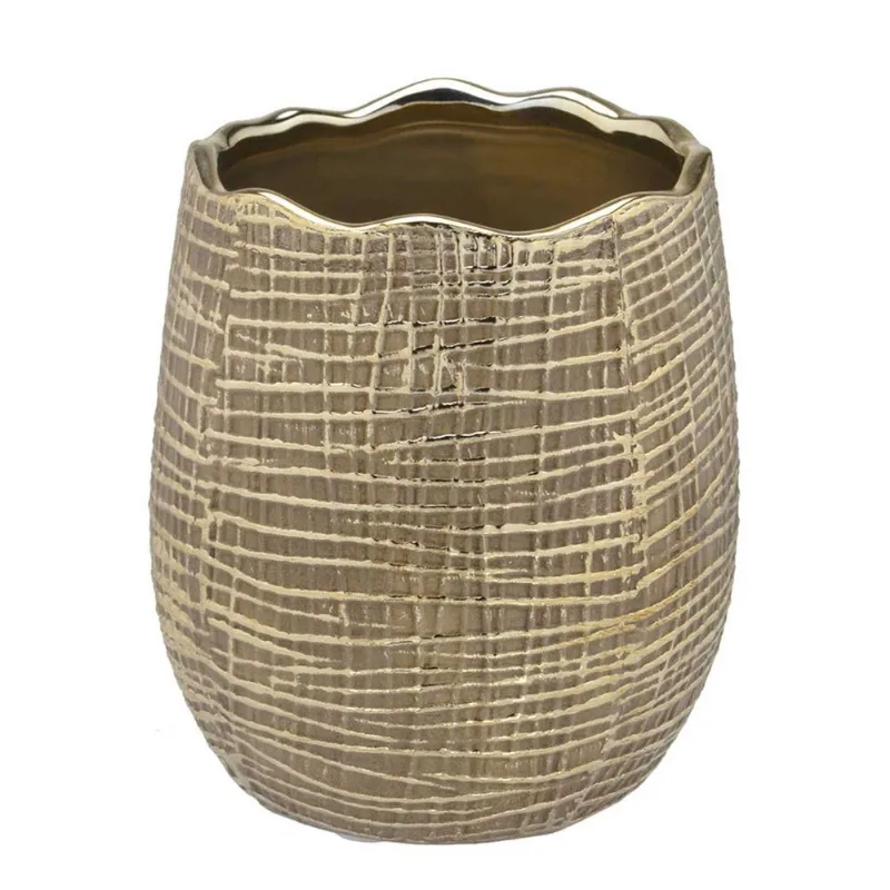 Vaso Decorativo de Cerâmica 13x13x15cm Mabruk - Mabruk
