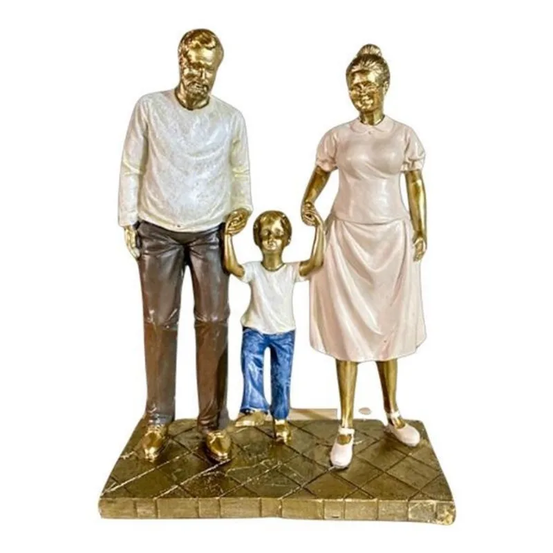 Escultura avos com neto menino decorativo