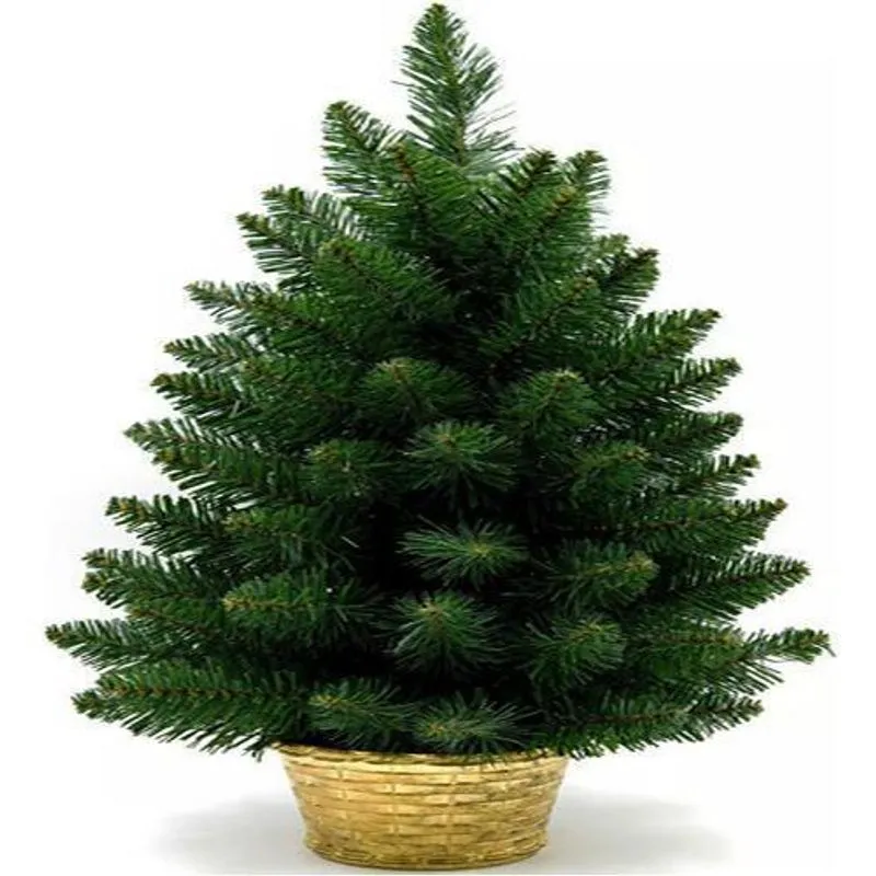 Arvore De Natal Pequena Com Base De Mesa - 60cm E 80 Galhos