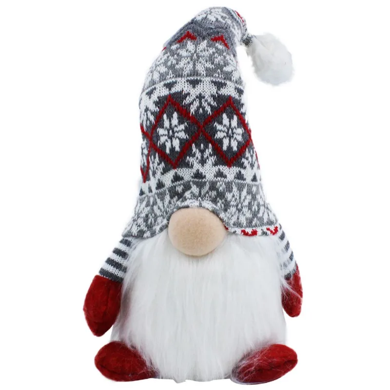 Gnomo Natalino Decorativo C/ Luz 30cm em Poliéster Mabruk