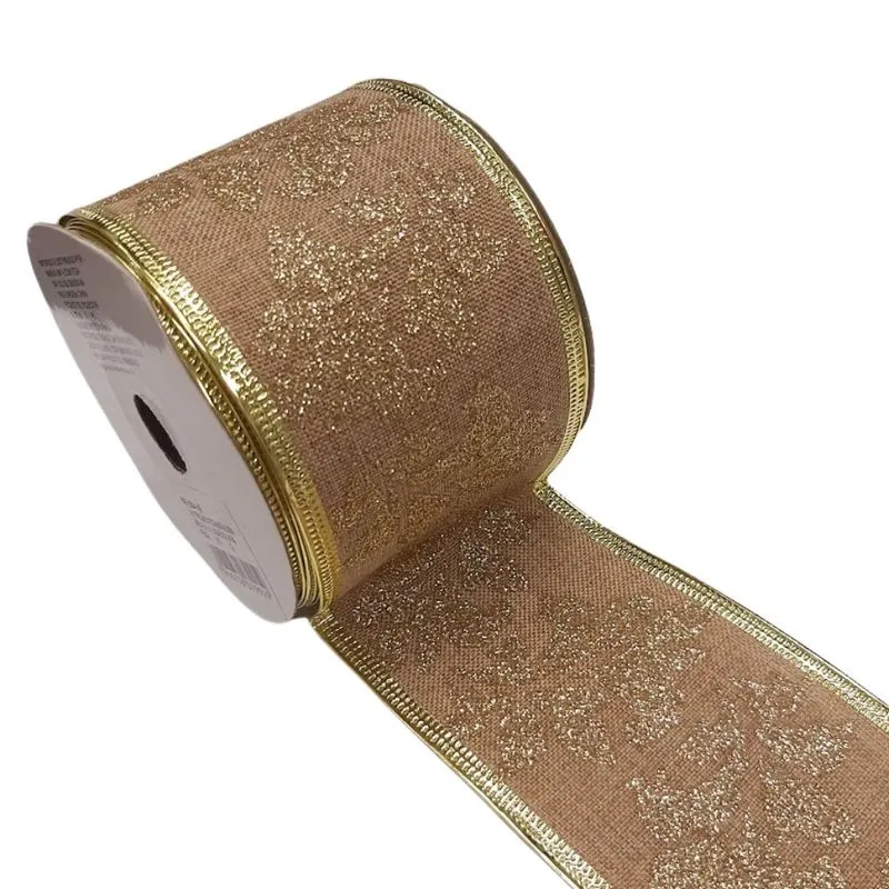 FITA NATALINA DOURADO E BEGE