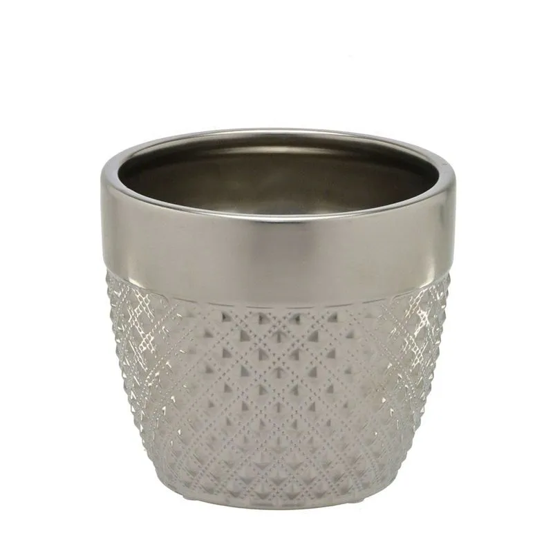 Cachepot Decorativo Prata 171 - 363 - Mabruk