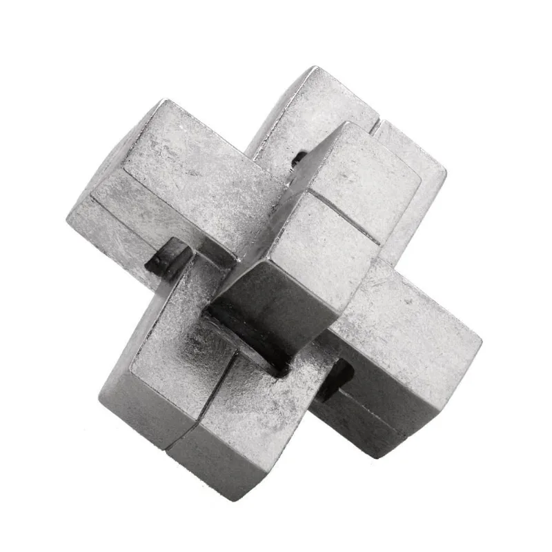 Escultura decorativa em resina na cor prata - 19x19CM