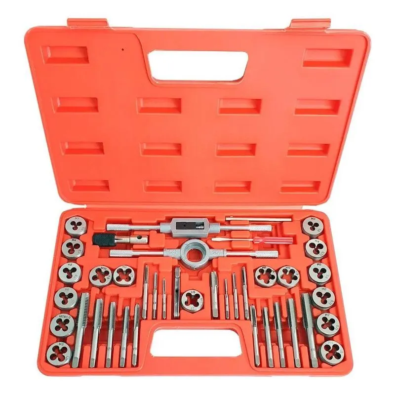 3x Jogo Macho E Tarraxa Para Metal Aço Tungstênio Com 40 Peç