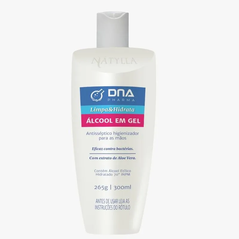 Álcool Em Gel Com Extrato De Aloe Vera 300ml Dna Pharma