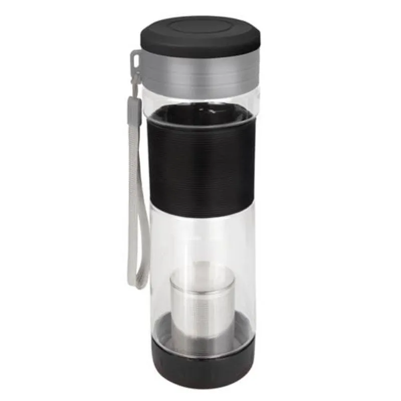 Garrafa De Infusão Com Compartimento Para Cha Ervas 550ml