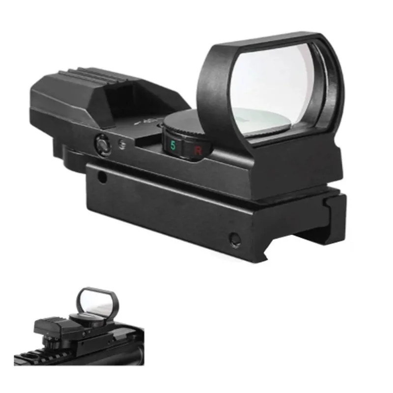 Mira Holografica Tatica C/ Ajuste De Angulo Para Trilho 20mm
