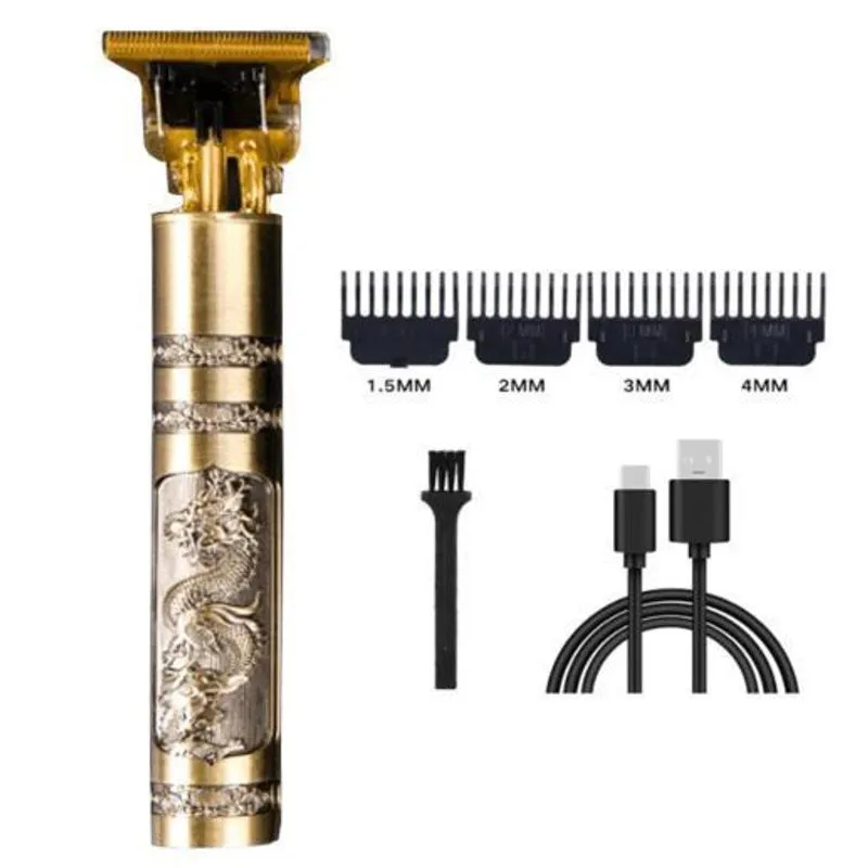 Maquina Cortar Aparar Cabelo E Barba Profissional Usb Metal