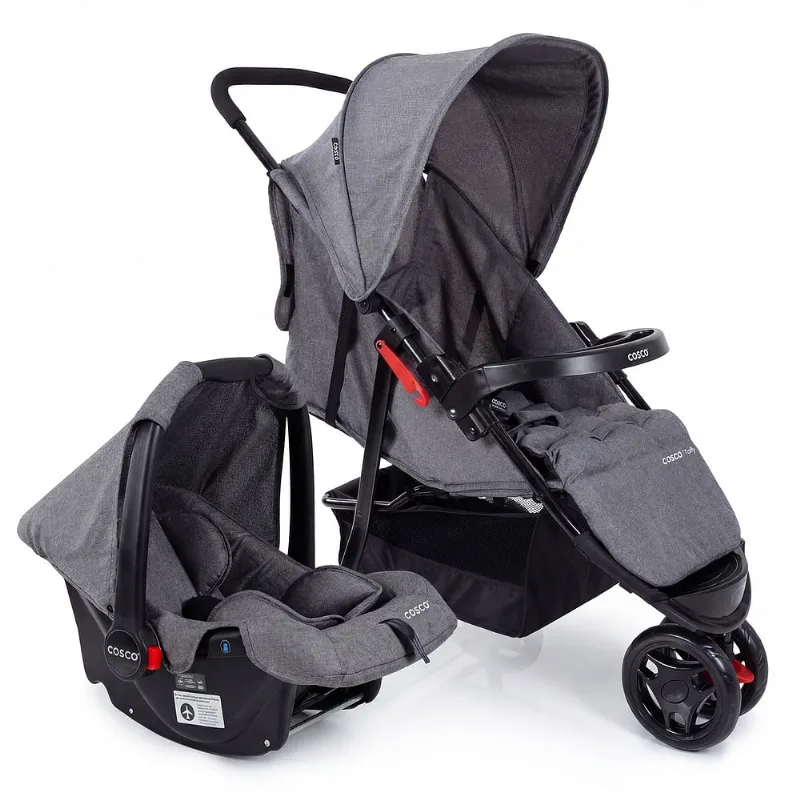Travel System Toffy Duo Cinza Mescla