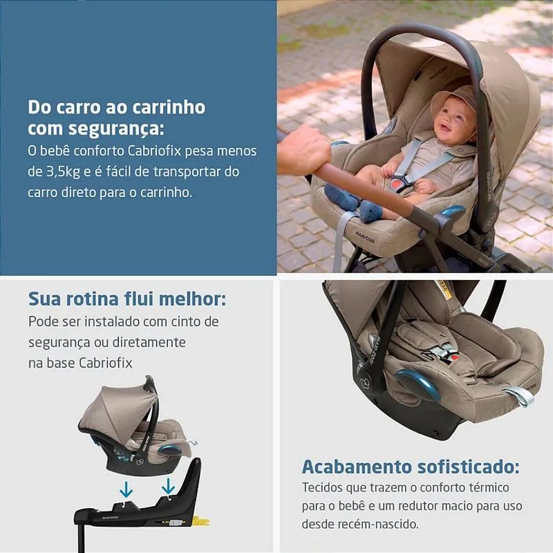 Bebê Conforto Cabriofix com Base Twillic Truffle - Maxi Cosi - Maxi Cosi - Bebês