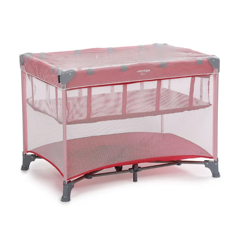 Berço Portátil Baru Rosa Liso