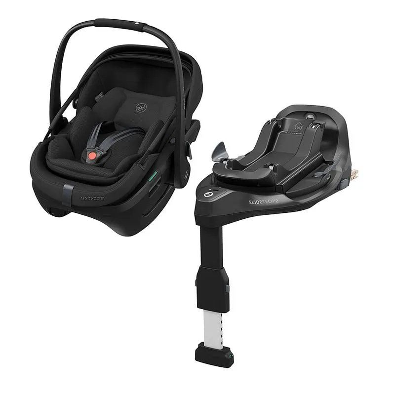 Bebê Conforto Coral Slide Pro + Base Slide Pro Onyx Black- Maxi Cosi - Maxi Cosi - Bebês